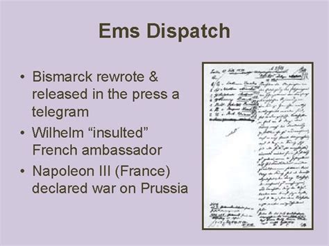 Ems Dispatch – Bismarck's Masterful Orchestration of War through Telegraphed Misinformation